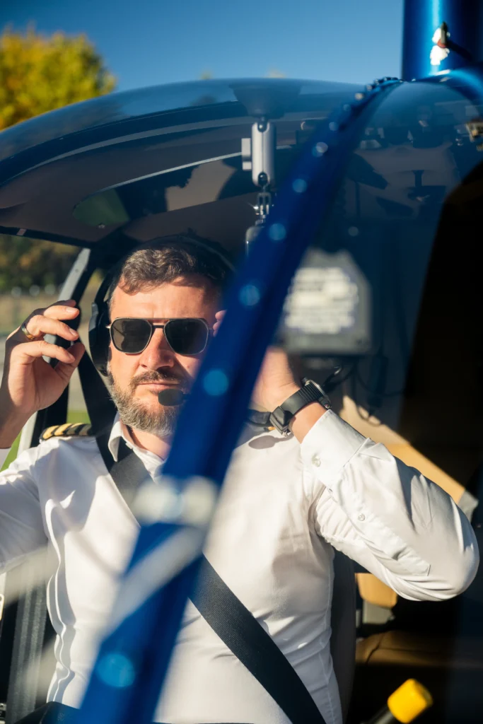 Pilot in Helicopter